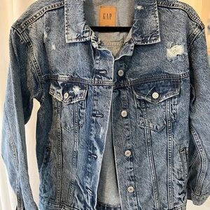 GAP Women's Distressed Denim Jacket